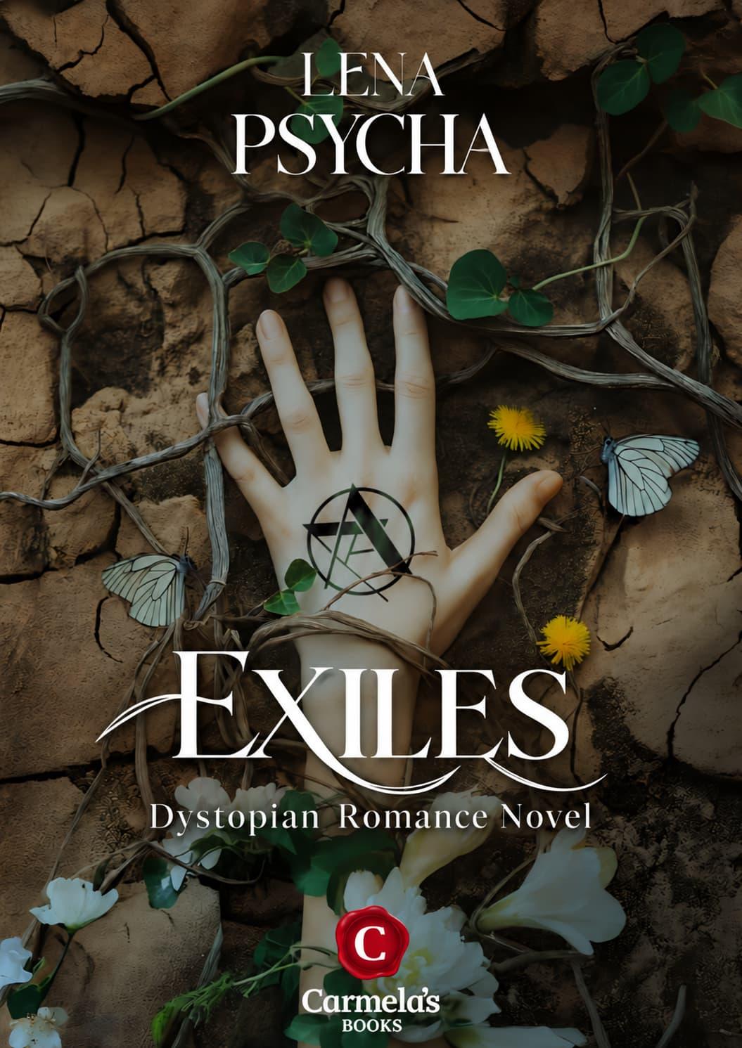 Exiles book cover, Eleni Psicha, CarmelasBooks, Carmelas books, Carmela's books, carmelasbooks.com, ebook, ebooks, e-book, e-books, flipbook, flip book